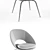 Modern Orb Dining Chair with Fabric and Metal Design 3D model small image 3