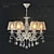 Elegant Cream Gold Chandelier 3D model small image 1