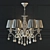 Elegant Cream Gold Chandelier 3D model small image 3