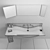 Agape Gabbiano: Modern Washbasin, 140cm x 48cm 3D model small image 3