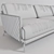 Italian Leather Corner Sofa 3D model small image 3