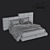 Elegant Minotti Lawrence Bed 3D model small image 3