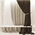 Elegant V-Ray Curtains 3D model small image 1