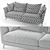 Elegant Contrepoint Sofa by Roche Bobois 3D model small image 3