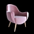 Elegant Priscilla Volpi Armchair 3D model small image 1