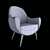 Elegant Priscilla Volpi Armchair 3D model small image 2