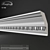 Peterhof Cornice K144: Elegant Window Decoration 3D model small image 1