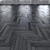 Premium Oak Herringbone Dark Flooring 3D model small image 1