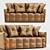 Luxury Leather Sofa: Poltrona Frau Duvet 3D model small image 1