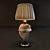 Sleek Black Ceramic Table Lamp 3D model small image 1