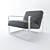 Mod Geometric Crosby Lounge Chair 3D model small image 1