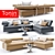 Tonin Casa Playa Buena: Versatile Sofa and Coffee Table Set 3D model small image 1