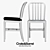 Delta Metal Dining Chair: Stylish and Sturdy 3D model small image 1