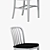 Delta Metal Dining Chair: Stylish and Sturdy 3D model small image 2