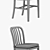 Delta Metal Dining Chair: Stylish and Sturdy 3D model small image 3