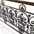 Elegant Iron and Wood Railing 3D model small image 3