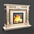 Elegant Daphne Marble Fireplace 3D model small image 2
