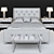 Jet Set California King Bed 3D model small image 3