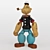 Wooden Sailor Popeye Figurine 3D model small image 1