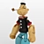 Wooden Sailor Popeye Figurine 3D model small image 2