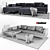 Title: Modern Dark Gray Sofa Set 3D model small image 2