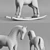 Miniature Toy Horse for Imaginative Play 3D model small image 3