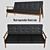 Stylish Wyatt Vegan Leather Sofa 3D model small image 1