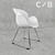 Elegant FL-05 Chair: Ergonomic Design, ABS Plastic Seat, Chrome Metal Legs 3D model small image 1