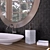 Black & White Mosaic Bathroom Set 3D model small image 2