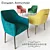 Luxurious Velvet Armchair: Anthropologie Elowen 3D model small image 1