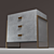 Sleek Brooklyn Bedside Table 3D model small image 2