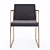 Sleek CB2 Rouka Chair 3D model small image 3