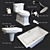 Complete Kohler Bathroom Plumbing Set 3D model small image 1