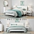 Elegant Crosby White Bedroom Set 3D model small image 1