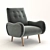 Luxurious Velvet Losange Chair 3D model small image 2