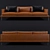 Luxury Leather Sofa with Pillows 3D model small image 1