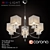 Sleek Minimalist Chandelier - Prato Collection 3D model small image 1