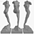 Elegant Bronze Sculpture 3D model small image 3