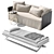 Elegant Comfort: The Eden Sofa Bed 3D model small image 1