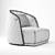 Retro-inspired Redondo Armchair 3D model small image 2