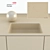 Dupont Beige Corian Countertops: High-Res Stone Textures & V-Ray Material 3D model small image 3