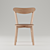 JYSK Style Wooden Dining Chair 3D model small image 2