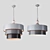 Sophisticated Metal Suspension Lamp 3D model small image 2