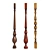 Handcrafted Carved Balusters - Set of 4 3D model small image 1