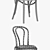 Elegant Vienna Black Wood Chair 3D model small image 3