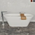 Modern Stone Bath & Grohe Mixer Set 3D model small image 1