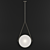 Elegant Rotating Dot Pendant 3D model small image 2