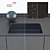 Black Corian Kitchen Countertops: 4 High-Resolution Stone Textures 3D model small image 2