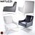 Natuzzi Agra Leather Chairs 3D model small image 1