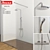 Title: RAVAK Walk-in Shower: Modern, Spacious & Versatile 3D model small image 1